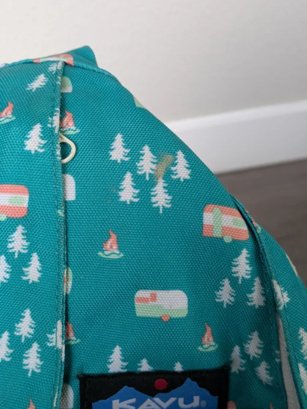 Kavu Rope Sling, Teal Camping Print